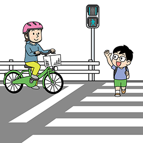 交差点での信号遵守（自転車）1