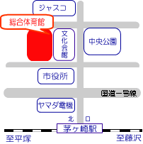 総合体育館への地図