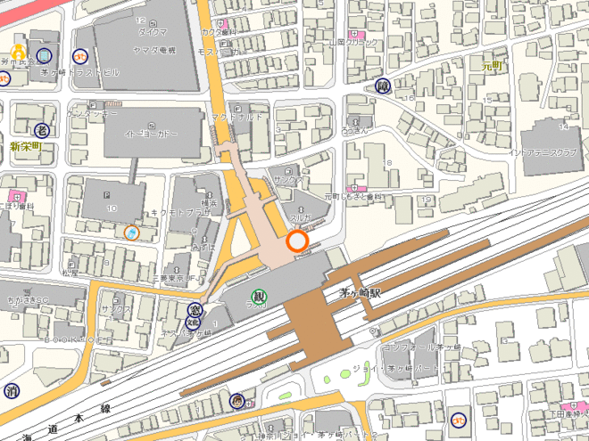 茅ヶ崎駅北口公衆便所　案内図