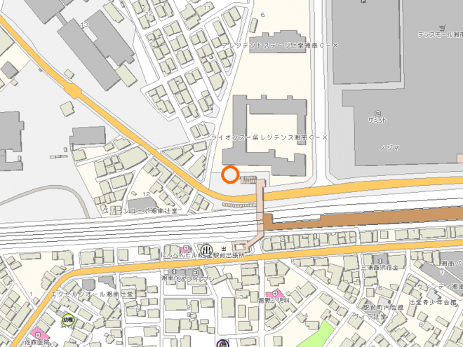 辻堂駅西口公衆便所　案内図