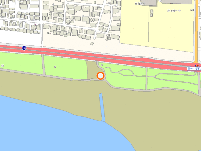 東海岸公衆便所　案内図