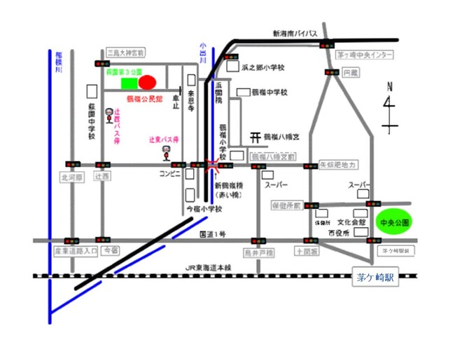 鶴嶺公民館案内地図