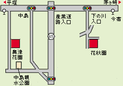 奥津花園地図