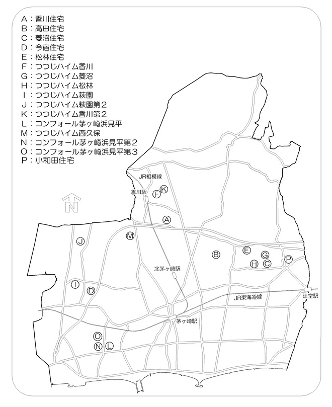 市営住宅位置図