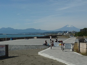 ヘッドランドと富士山