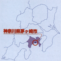 茅ヶ崎市の位置図