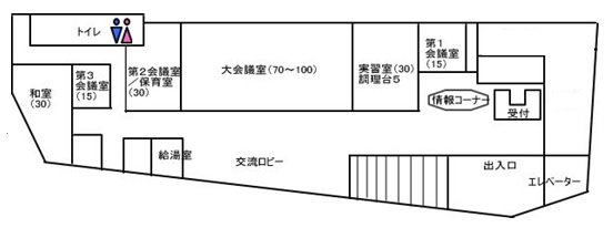 男女共同参画推進センター いこりあ 平面図