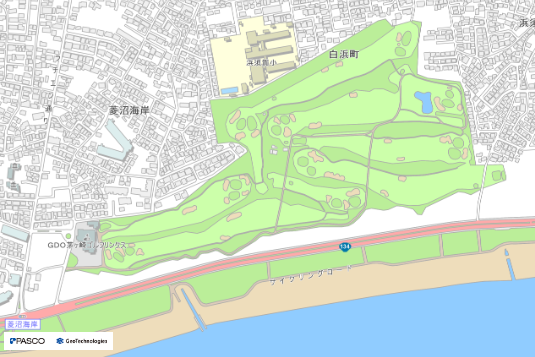 地図：茅ヶ崎ゴルフ場区域