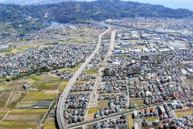 千代遺跡群の様子（空撮）