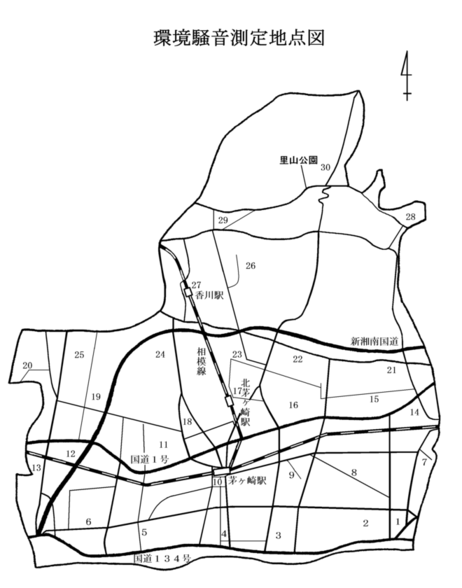 環境騒音測定地点図