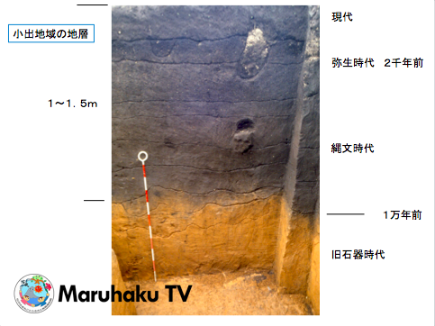 10cmの地層が1千年！画像