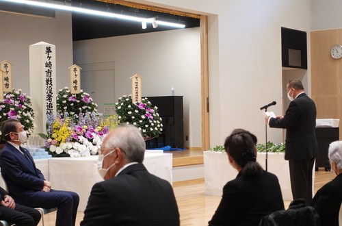 3:茅ヶ崎市議会議長から追悼の言葉を賜りました