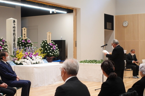 4:茅ヶ崎市戦没者遺族会会長から追悼のことばを賜りました