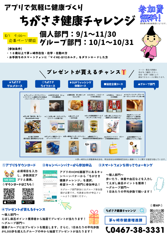 ちがさき健康チャレンジちらし