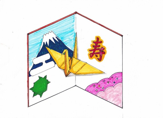 6:折り鶴のイラスト