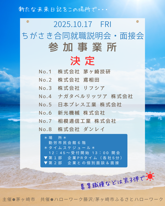 参加事業所決定！！