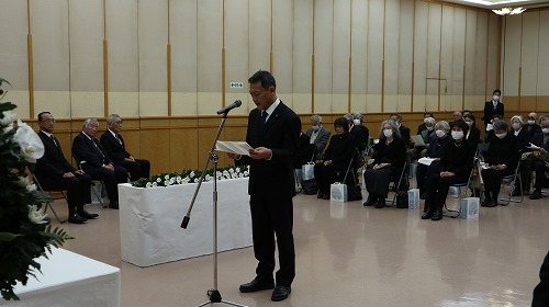 3:茅ヶ崎市議会議長から追悼のことばを賜りました