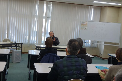 4:実際に日本語ボランティア教室を見学する前に、説明を聞きました