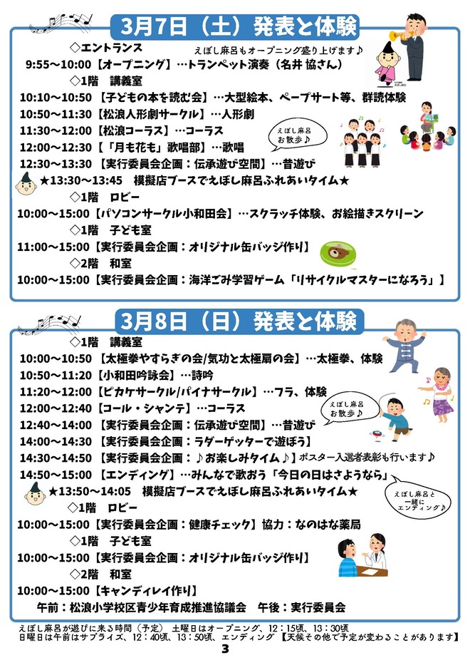 プログラム3ページ