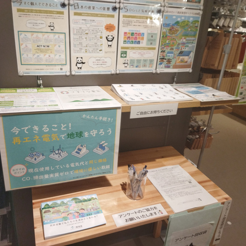 2:（画像）再生可能エネルギー電気や、脱炭素ちがさき市民会議等の紹介をしました