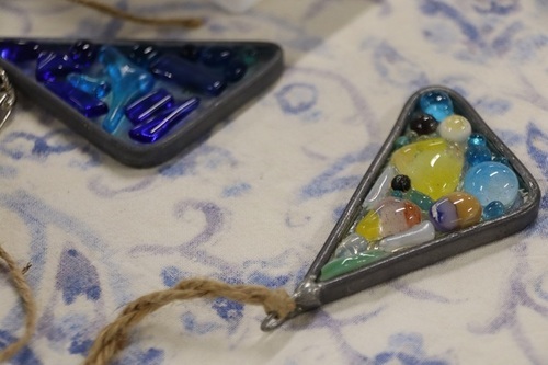 10:ステンドグラスで世界で一つだけのキーホルダーを作りました