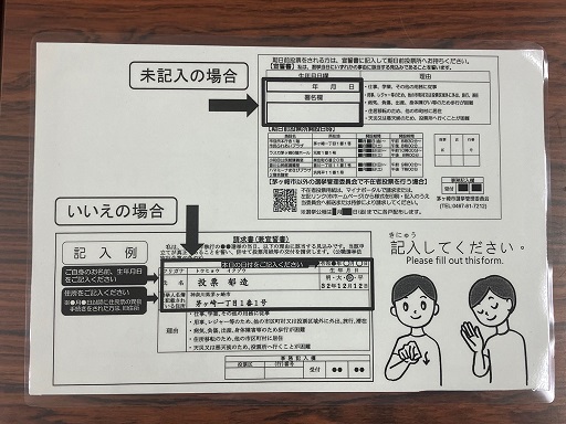 コミュニケーションボード裏面