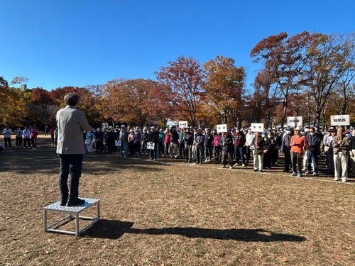 1:(画像)「決して頑張らないでください!」とエールを送る佐藤市長