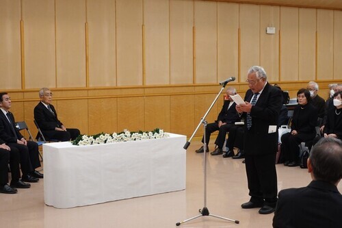 4:（画像）茅ヶ崎市戦没者遺族会会長から追悼のことばを賜りました
