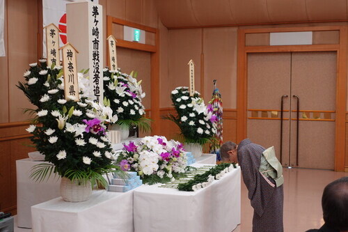 5:（画像）茅ヶ崎市戦没者遺族会の皆様にも御参列いただきました