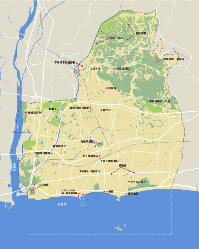 市内の景観ポイント位置図です。