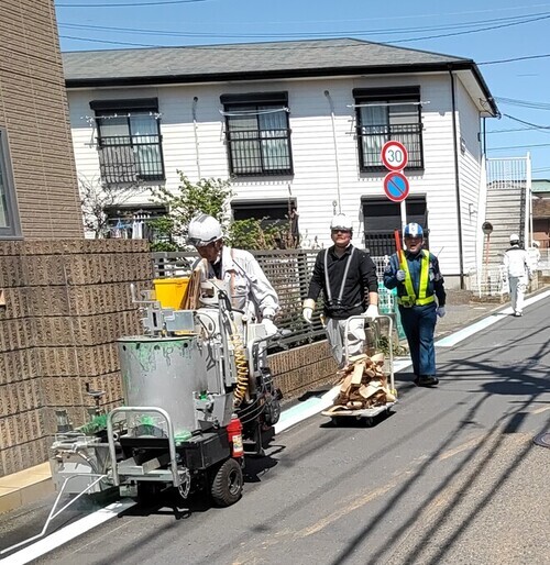 7:(画像)グリーンベルト施工中