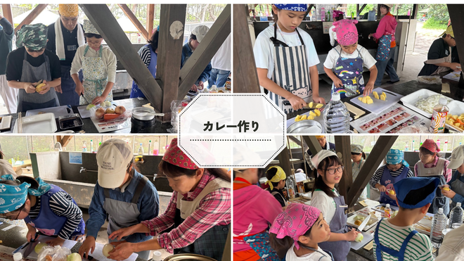 (画像)みんなで協力して調理をしました