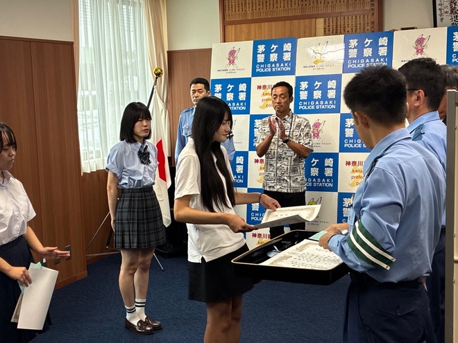 (画像）「茅ヶ崎の　街を愛して　ゆとり運転」　鶴嶺高等学校　1年　加藤　麗那　さん